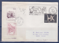 = Ballets De Monaco Avec Flamme Ballets De Monte Carlo 11.8.93 N°1875 Complément Affranchissement 1762 & 1405 - Postmarks