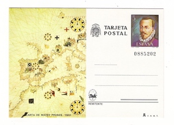 ESPAGNE  1980  /  ENTIER  POSTAL  NEUF  ( Carte Postale Numérotée ) /  CARTA  DE  MATEO  PRUNES , En 1563 - 1931-....