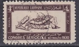 Grand Liban  N° 122  O  Congrès Séricole à Beyrouth : Partie De Série : 4 Pi Sépia Oblitération Faible  Sinon TB - Used Stamps