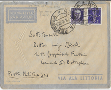 STORIA POSTALE REGNO - BUSTA ALA LITTORIA DIRETTA A MILITARE IN LIBIA 1940 PER VIA AEREA PM 303 - Marcofilía (Aviones)