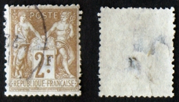 N° 105 2F SAGE Bistre/azuré Déf. Aspect TB Cote 55€ - 1898-1900 Sage (Tipo III)