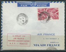 AEF 1946 I° Liaison Rapide AEF France  Lettre Entiére - Covers & Documents