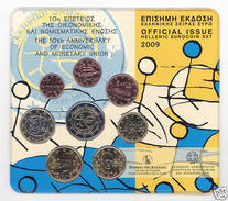 Greece Euro Coins Official BU Set 2009 ( 2 Euro EMU ) - Griekenland