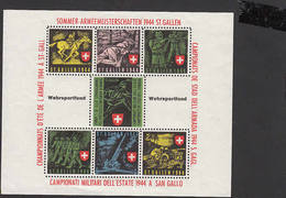 Sommer-Armeemeisterschafften 1944 - St. Gallen - BF - Vignettes