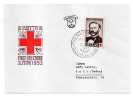 SAARLAND MiNr 343 Echt Gelaufener FDC DUDWEILER - LAHR 3.5.53 WUNDERSCHÖN!!!! - Covers & Documents