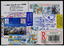 533-SLOVAKIA R-Prepaid Postal Card-with Imprint SALT LAKE CITY Olympiade-Olympia Abfahrt Team-departure Of The Team 2002 - Inverno2002: Salt Lake City