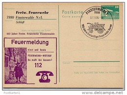DDR P84-56a-84 C100 Postkarte Zudruck FEUERWEHR Finsterwalde Sost. 1984 - Privé Postkaarten - Gebruikt