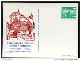 DDR PP16 D2/015 Privat-Postkarte SCHLOSS NOSSEN 1975  NGK 3,00 € - Private Postcards - Mint