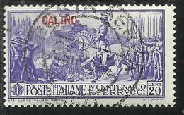 EGEO 1930 CALINO FERRUCCI CENT. 20 CENTESIMI USATO USED OBLITERE´ - Egée (Calino)