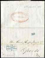 ETATS-UNIS Lettre De Philadelphie De 1843 Pour Porto, Au Verso Cachet Rouge NEW-YORK/FORWARDED BY/, TB - Autres & Non Classés