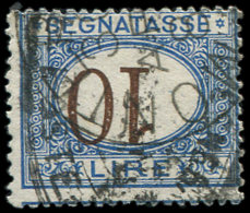 ITALIE Taxe 18A : 10c. Brun Et Bleu, Chiffres RENVERSES, Obl., TB - Autres & Non Classés