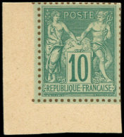 65   10c. Vert, NON DENTELE Sur Bristol, Dentelure FIGUREE, Cdf, TB - Autres & Non Classés