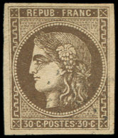 47   30c. Brun, Obl. Légère, Infime Cl., Aspect TB - Autres & Non Classés