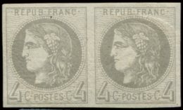 41Be  4c. Gris FONCE, R II, PAIRE Inf. Trace De Ch. Sur L'un, Très Frais, TTB - Autres & Non Classés