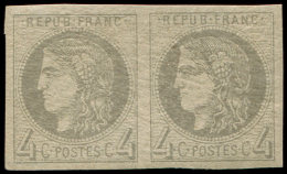 41B   4c. Gris, R II, PAIRE, Frais Et TB. C - Other & Unclassified