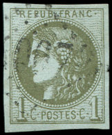 39C   1c. Olive, R III, Obl. GC 4067, Position 12, TB - Andere & Zonder Classificatie