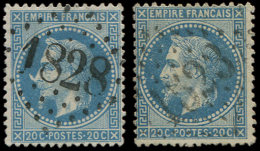 29Bb 20c. Bleu, T II, "A LA CORNE" Et N°29Bc "LES ABEILLES" Obl., N°29Bc 2 Dc, Sinon TB - Other & Unclassified