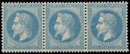 29B  20c. Bleu, T II, BANDE De 3, Frais, TB/TTB - Sonstige & Ohne Zuordnung