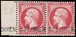 S24d  80c. Rose, Surchargé SPECIMEN, PAIRE Bdf, Frais Et TTB. C - Sonstige & Ohne Zuordnung