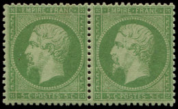 20    5c. Vert, PAIRE, Ch. Légère, TTB - Sonstige & Ohne Zuordnung