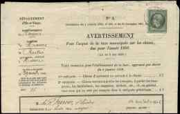 19    1c. Olive, Obl. Càd T15 MAURE-DE-BRETAGNE 1/7/66 Sur Avertissement De La Taxe Sur Les Chiens, TB - Sonstige & Ohne Zuordnung