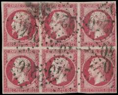 17B  80c. Rose, BLOC De 6 Obl. GC 2240, TB - Other & Unclassified