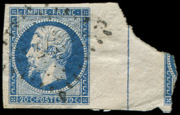 L14Ai 20c. Bleu Foncé, Bdf Avec FILET D'ENCADREMENT Et Voisin, Obl., TB - Other & Unclassified