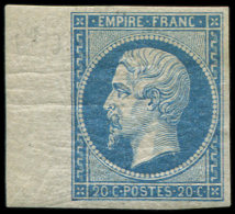 14B  20c. Bleu, T II, BORD De FEUILLE, TB - Sonstige & Ohne Zuordnung