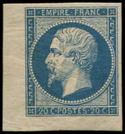 14B  20c. Bleu, T II, COIN De FEUILLE, Gomme à Peine Jaunie, Superbe. Br - Autres & Non Classés