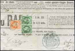 12    5c. Vert, PAIRE + N°16 40c. Orange, Tous Obl. Càd CAEN 24/12/50 S. Fragt De Journal, TB - Other & Unclassified