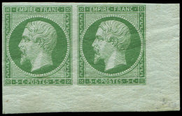 12    5c. Vert, PAIRE COIN De FEUILLE, Quasiment **, Inf. Froiss., Grande Fraîcheur, TTB, Certif. JF Brun - Autres & Non Classés