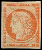 5    40c. Orange Foncé, Gomme  Brunâtre Du 1er Tirage, Frais Et TB - Sonstige & Ohne Zuordnung