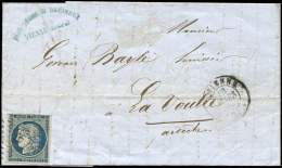 4d   25c. Bleu Sur Jaune, Filet Inférieur Absent, Obl. PC 3573 Sur LAC, Càd VIENNE 13/3/(50), TB - Altri & Non Classificati