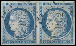 4    25c. Bleu, PAIRE Obl. PC 2, TB - Sonstige & Ohne Zuordnung