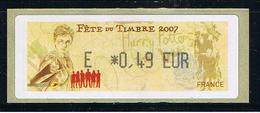 ATM, LISA1, HARRY POTTER, E 0.49 EUR, 10 Mars 2007, Papier Thermique, De VALBONNE Sur LISA1. - 1999-2009 Illustrated Franking Labels