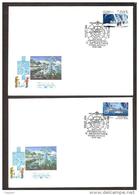 Polar Philately 1990 USSR 2 Stamps 2 FDC (Moscow) Mi 6095-96 USSR-Australian Scientific Co-operation In Antarctica - Research Programs