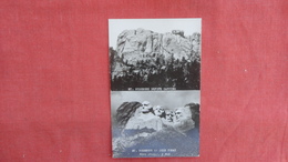 SD - South Dakota > Mount Rushmore RPPC Before & After The Carving  = Ref --2489 - Mount Rushmore