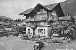 ZWEISIMMEN → Hotel Post Mit Oldtimer Anno 1964 - Zweisimmen