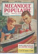 MECANIQUE POPULAIRE   N°80  " SS UNITED STATES "    -   JANVIER  1953 - Do-it-yourself / Technical