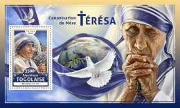TOGO 2016 ** Canonisation Mother Teresa Heiligsprechnung Mutter Teresa S/S - OFFICIAL ISSUE - A1706 - Mother Teresa