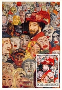 BELGIQUE CARTE MAXIMUM NUM.YVERT 1704 PEINTURE TABLEAU AUTO PORTRAIT ENSOR - 1971-1980