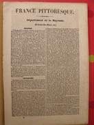 Département De La Mayenne. 1830. Laval Chateau-Gontier. La France Pittoresque; Cartes Gravures - Pays De Loire