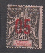 S.P.M.-1912-N°98* 05 SUR 0.25 - Ongebruikt