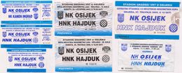 FOOTBALL / SOCCER / FUTBOL / CALCIO - NK OSIJEK Vs HNK HAJDUK SPLIT, Croatia, Match Tickets, Lot 7 Pieces - Match Tickets