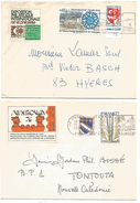 2 VIGNETTES ERINNOPHILE SUR LETTRES - Briefmarkenmessen