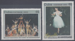 2003.40 CUBA 2003. MNH. BALLET NACIONAL. ALICIA ALONSO. 60 ANIV GISELLE. DANCE. DANZA. - Neufs