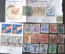 Lot +- 25X  Timbre Obliteration Timbres AUTRICHE Osterreich  + 1x FDC Olympische Winterspiele  1975 VOIR PHOTOS - Collections