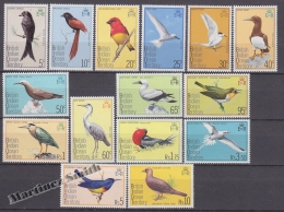 British Indian Ocean 1975 Yvert 63- 77, Definitive, Birds - MNH - Territoire Britannique De L'Océan Indien