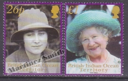 British Indian Ocean 2002 Yvert  248- 249, In Memory Of H.M. Mother Queen Elizabeth  - MNH - British Indian Ocean Territory (BIOT)