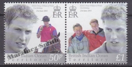 British Indian Ocean 2003 Yvert 265- 266, 21st Birthday Of H.R.H. Prince William Of Wales - MNH - British Indian Ocean Territory (BIOT)